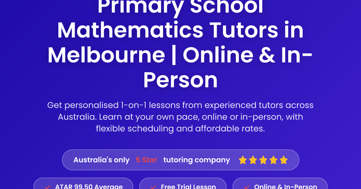 Best KIS Academics Primary School Mathematics Tutors Near Melbourne ...